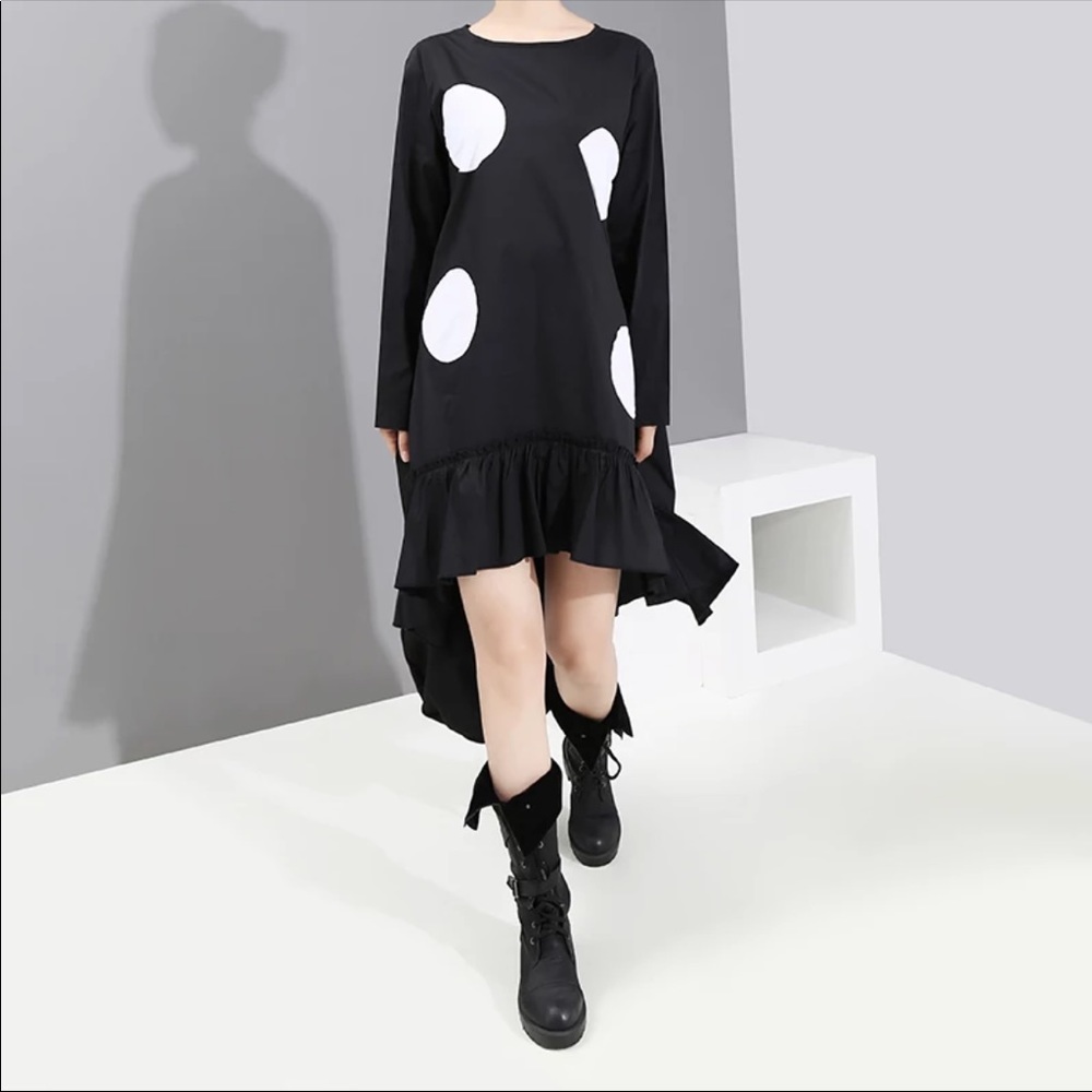 New women asymmetrical dress.